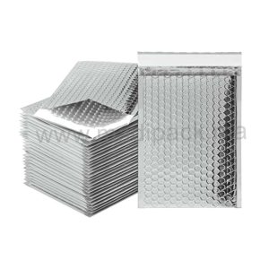 Enveloppes à bulles métallisées argentées