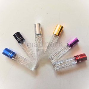 Flacon en verre transparent avec roll-on et bouchon coloré - 3ml