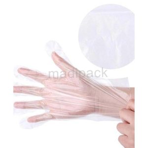 Gants jetables en polyéthylène transparent