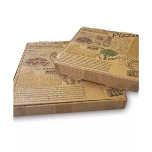 50 boîtes à pizza kraft hermétiques et biodégradables