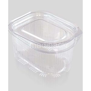 100 pots à sauce en plastique PET avec couvercle attaché 80cc