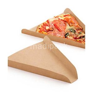 Support triangulaire pour crêpes/pizza en carton kraft